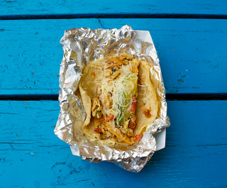 Migas taco from Veracruz All Natural. Photo credit: edwin_x_ochoa on Flickr via CC BY-ND 2.0